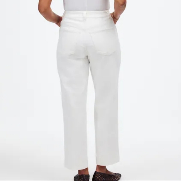 Madewell Curvy Perfect Vintage Wide Leg Crop Jeans W33 Tile White NWT NU078 - Picture 4 of 11
